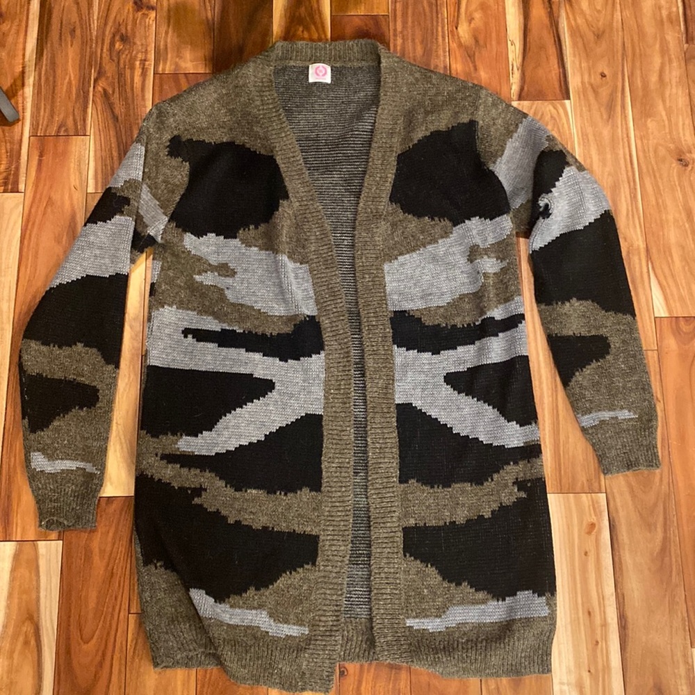Long Cardigan - Camo colors